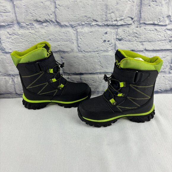 DSG Boys Youth 1 Black Green Menace 100g Insulated Winter Snow Boots - Picture 7 of 8